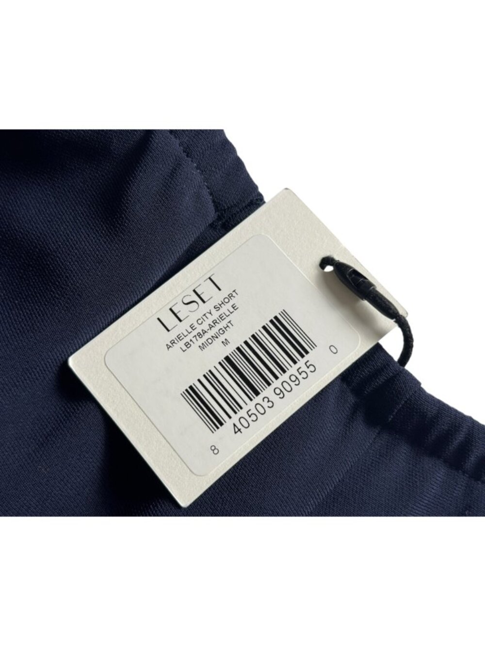 π NWT LESET Arielle City Shorts Midnight Blue Crepe Pull-On Dress Shorts Size M - Picture 4 of 8